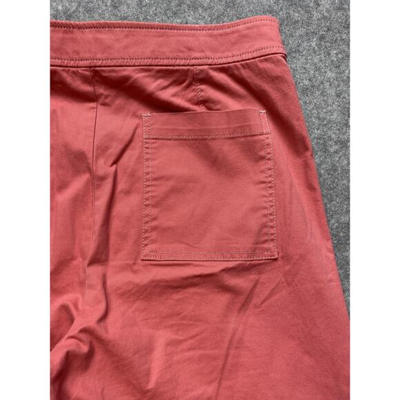 LOFT Pants Womens 8 Coral Sailor Wide Leg High Rise Button Front Chino - Picture 14 of 16